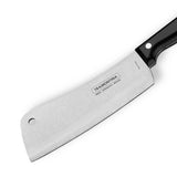 Ultracorte 6" Antimicrobial Stainless Steel Cleaver Knife Straight Blade  - Polypropylene Handle (Black) - Tramontina India