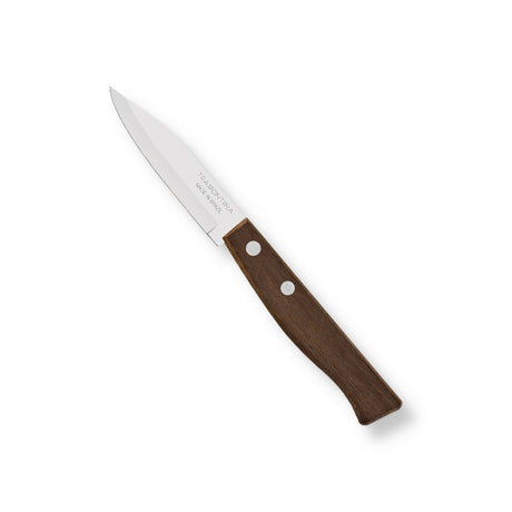 Tramontina India traditional 7 cm vegetable and fruit knife with wooden handle, ideal for precise kitchen prep.