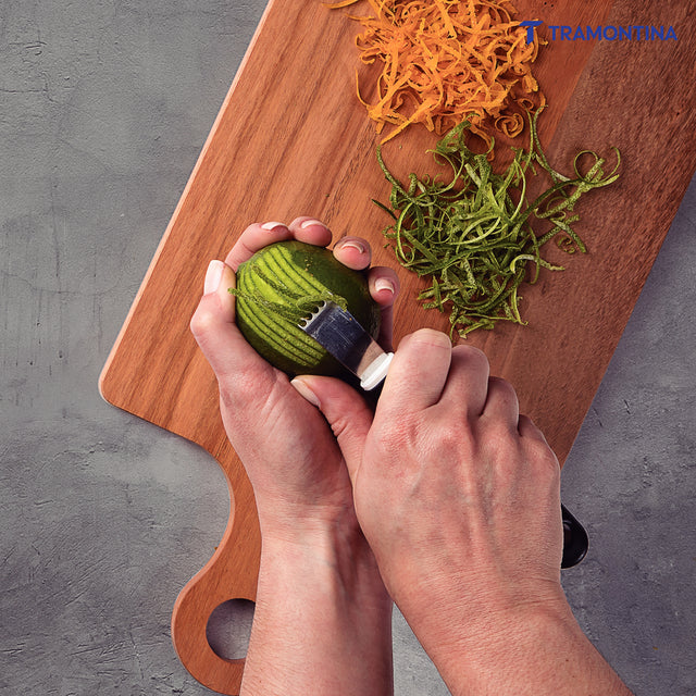 Utilitá Stainless Steel Lemon Grater with Black Polypropylene Handle - Tramontina India