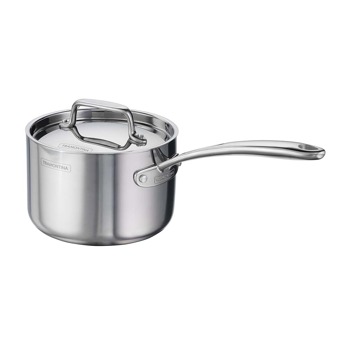Fusao EX+ 16cm Ceramic Stainless Steel Tri-Ply Sauce Pan with SS Lid - 2.1L - Tramontina India