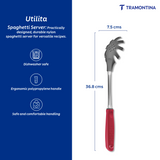 Utilitá Nylon Dough Tongs with Red Polypropylene Handle - Tramontina India
