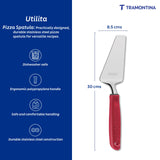 Utilitá Stainless Steel Pizza Spatula with Red Polypropylene Handle - Tramontina India