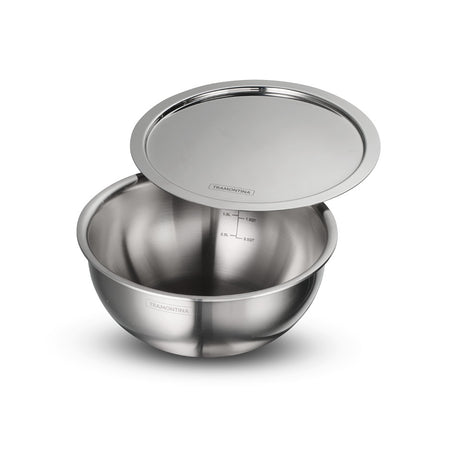 Aeion 20cm Stainless Steel Tri-Ply Extra Deep Tasla with SS Lid - 2.3L - Tramontina India