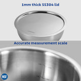 Aeion 20cm Stainless Steel Tri-Ply Extra Deep Tasla with SS Lid - 2.3L - Tramontina India