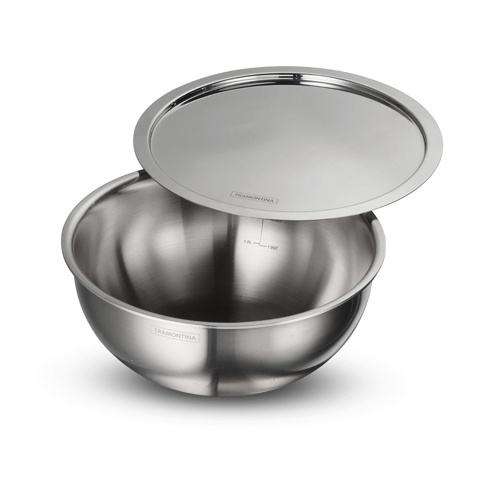 Aeion 24cm Stainless Steel Tri-Ply Extra Deep Tasla with SS Lid - 3.8L - Tramontina India