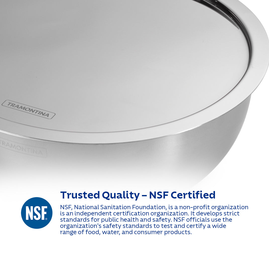 Aeion 26cm Stainless Steel Tri-Ply Extra Deep Tasla with SS Lid - 4.7L - Tramontina India