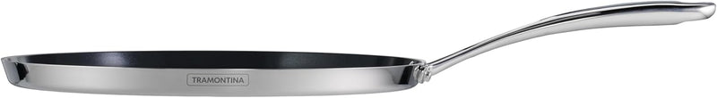 Tramontina India Fusao EX+ 28cm ceramic stainless steel tri-ply dosa tawa with 4mm thickness, flat cooking surface for dosas.