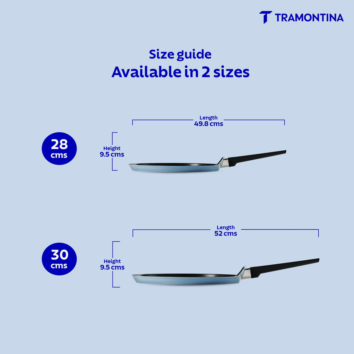 Aura Ceramic Reinforced Non-Stick Dosa Tawa – 30 cm (Blueberry)