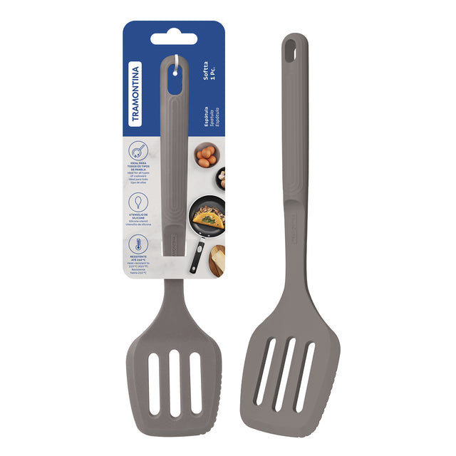 Softta Silicone Hollow Spatula - Grey - Tramontina India