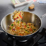Aeion 26cm Stainless Steel Tri-Ply Chinese Wok with SS Lid - 3.7L - Tramontina India
