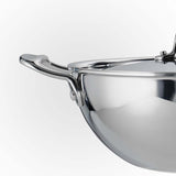 Fusao EX+ 26cm Triply Ceramic Wok with SS Lid - Tramontina India